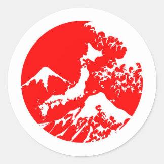 Rond Drapeau d'impression Fuji Sticker