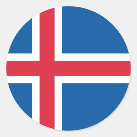 Rond Drapeau Islande - Sticker (Devant)