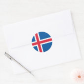 Rond Drapeau Islande - Sticker (Enveloppe)
