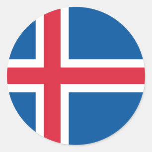 Rond Drapeau Islande - Sticker