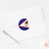 Rond Drapeau patriotique des Samoa américaines Sticker  (Enveloppe)