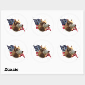 Rond Drapeau rougeois Husky - Sticker (Feuille)