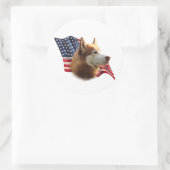Rond Drapeau rougeois Husky - Sticker (Sac)
