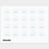 Rond Dream Big Cute Kawaii Sticker Cloud (Feuille)