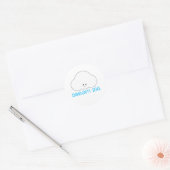 Rond Dream Big Cute Kawaii Sticker Cloud (Enveloppe)