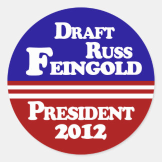 Rond Ébauche Russ Feingold Sticker pour ordinateur port