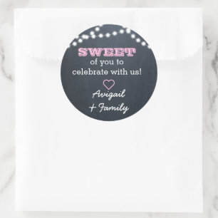 Rond Éclairage de tableau rose doux Sticker de sac de t