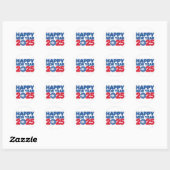Rond Éclairer 2025 Happy New Year Sticker (Feuille)