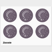 Rond Écrit dans le Sticker Constellation des étoiles (Feuille)