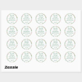 Rond Écriture chrétienne de Noël Sticker Écriture (Feuille)