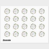 Rond Écriture chrétienne de Noël Sticker Écriture (Feuille)