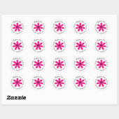 Rond EDS Hope for a Cure Pink Flower Round Sticker (Feuille)