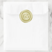 Rond Effet d'or Joyeux 65e Sticker d'anniversaire (Sac)