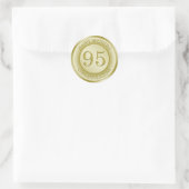 Rond Effet d'or Joyeux 95e Sticker d'anniversaire (Sac)