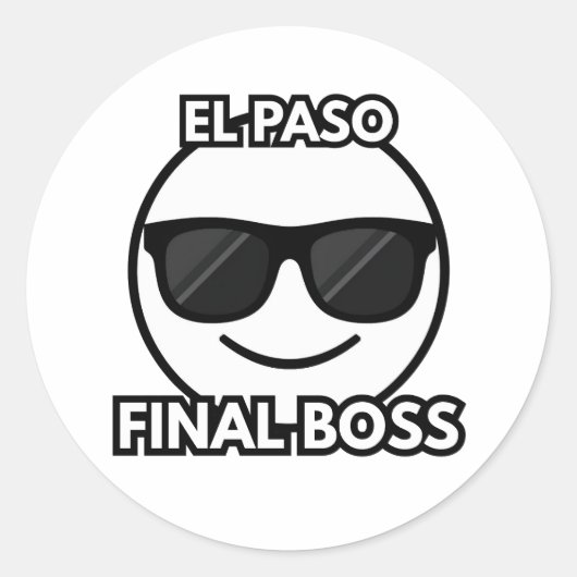Rond El Paso Boss Final Sticker Emoji Cool (Devant)