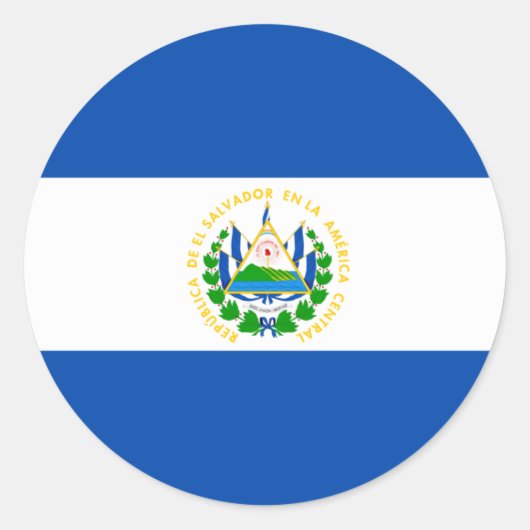 Rond El Salvador flag Sticker (Devant)