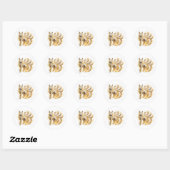 Rond Electric Fox Sticker (Feuille)