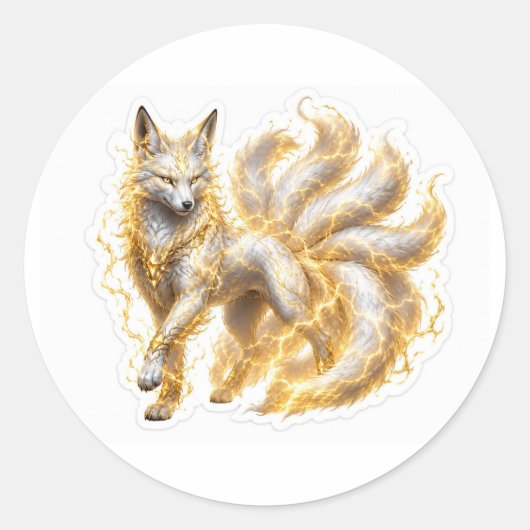 Rond Electric Fox Sticker (Devant)