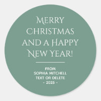 Élégance bouchée - Sticker de Noël Turquoise océan