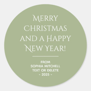 Rond Élégance Muté - Sticker de Noël Tranquille