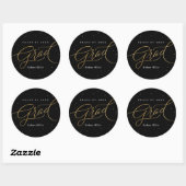 Rond Elegant Graduation Sticker (Feuille)