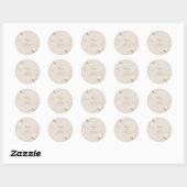 Rond Elegant Ivory Rose Wedding Round Sticker (Feuille)