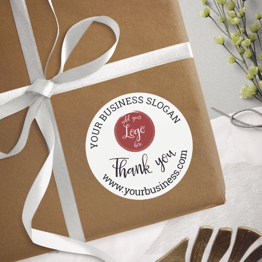 Rond  Élégant Merci de logos Classic Round Sticker