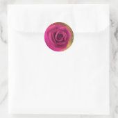 Rond Élégant rose et or avec Sticker Rose (Sac)