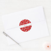 Rond Élégant Sticker Classic Round Hearts (Enveloppe)