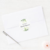 Rond Élégant Sticker de Réception de Mariage à l'Aquare (Enveloppe)