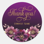 Rond Élégant Sticker Favoris Entreprise (Devant)