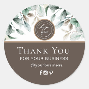 Rond Élégant sticker floral aquarelle