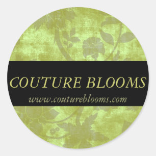 Rond Élégant Sticker Floral Business Couture