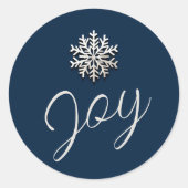 Rond Élégant Sticker Joyful Snowflake (Devant)