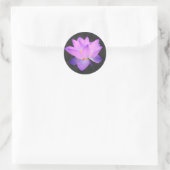 Rond Élégant Sticker Lotus Violet (Sac)
