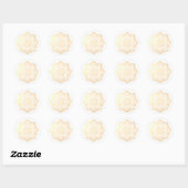 Rond Élégant Sticker Mandala Flower Or (Feuille)