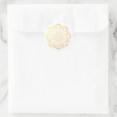 Rond Élégant Sticker Mandala Flower Or (Sac)