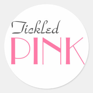 Rond Élégant Sticker Révélateur Pink