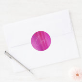 Rond Élégant Sticker rose (Enveloppe)