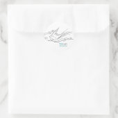 Rond Élégant Type Mariage Monogramme Sticker (Sac)