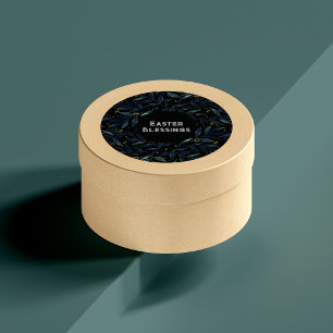 Rond Élégante aquarelle branches Sticker de Pâques