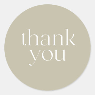 Rond Elégante Pierre Ronde Merci Beige, Sceau, Sticker