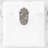 Rond Elephant Botanical Footprint Nature Sticker (Sac)