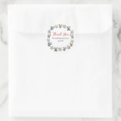 Rond Elephants & Boho Jungle Fleurs Sticker Anniversair (Sac)