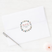 Rond Elephants & Boho Jungle Fleurs Sticker Anniversair (Enveloppe)
