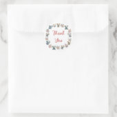 Rond Elephants & Boho Jungle Fleurs Sticker Anniversair (Sac)