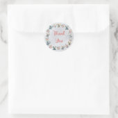 Rond Elephants & Boho Jungle Flowers sur Sticker gris (Sac)