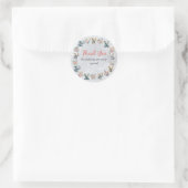 Rond Elephants & Boho Jungle Flowers sur Sticker gris (Sac)