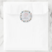 Rond Elephants & Boho Jungle Flowers sur Sticker gris (Sac)