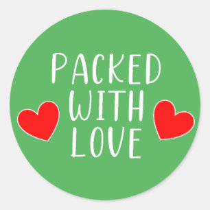 Rond Emballé avec Sticker d'amour